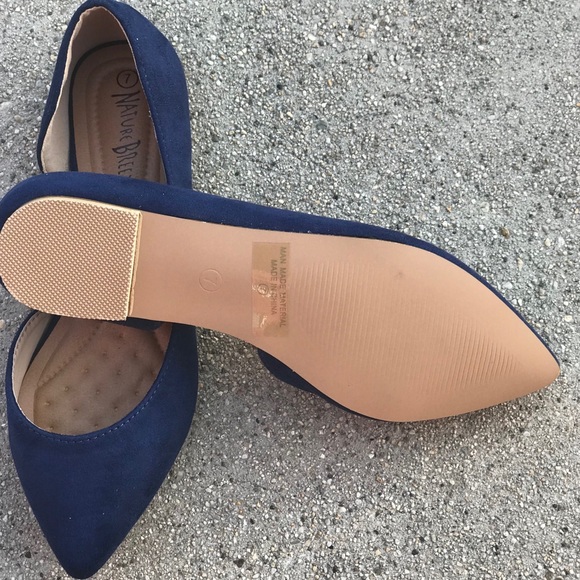 RESTOCKED Nature Breeze navy blue pointy toe Flat - Picture 5 of 7